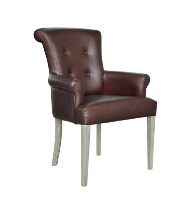 Δερμάτινη πολυθρόνα τραπεζαρίας